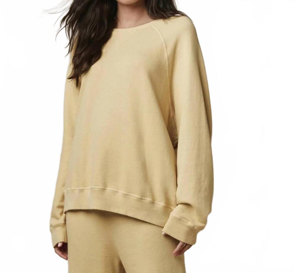 NEW THE GREAT. the slouch sweatshirt in butter yellow